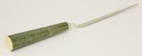 Lot 219 - A shagreen and ivory-mounted silver desk knife