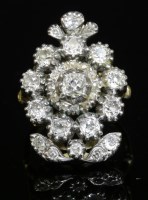 Lot 262 - A Georgian diamond set floral cluster
