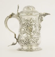 Lot 191 - A George III/Victorian silver covered jug