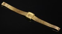 Lot 493 - A ladies' 9ct gold Bueche-Girod mechanical bracelet watch