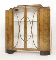 Lot 161 - An Art Deco walnut display cabinet
