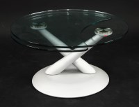 Lot 643 - A glass coffee table