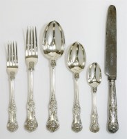 Lot 171 - A Victorian silver queen's pattern flatware service