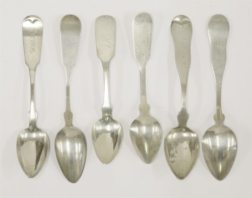 Lot 22 - A collection of 19th century American coin silver flatware
