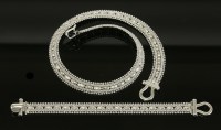 Lot 558 - An Italian gold necklace and bracelet suite