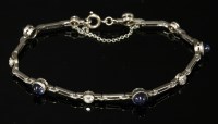 Lot 403 - An Art Deco sapphire and diamond bracelet