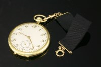 Lot 606 - An 18ct gold Art Deco open-faced pocket watch