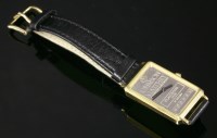 Lot 626 - A gentlemen's 18ct gold Johnson Matthey quartz strap watch