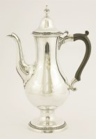 Lot 201 - A George III provincial silver coffee pot