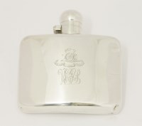 Lot 107 - A silver spirit flask