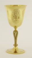 Lot 118 - An 18ct gold commemorative 'First Man on the Moon' goblet
