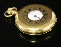 Lot 598 - An 18ct gold half hunter pocket watch