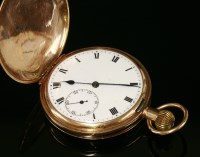 Lot 607 - A 9ct gold hunter pocket watch