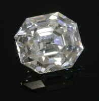 Lot 560 - An unmounted Asscher cut diamond