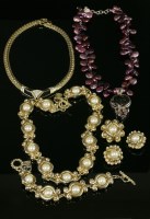 Lot 32 - An Alexis Lanellec of Paris gold-plated necklace