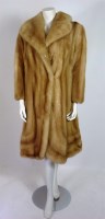 Lot 341 - A Palomino mink fur mid-length coat