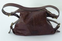 Lot 439 - A Mulberry brown leather crocodile embossed handbag