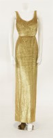 Lot 289 - A Norman Hartnell gold lamé evening dress