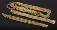 Lot 1 - A Christian Dior ten-row gold-plated chain-link necklace and bracelet suite