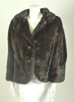 Lot 326 - A Madame Campbell of Bournemouth Furs natural dark ranch mink jacket