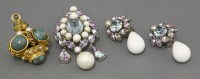 Lot 8 - A Christian Dior brooch/pendant and earring suite