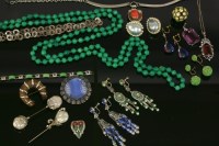 Lot 18 - A collection of Art Deco and period costume jewellery