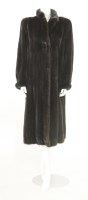 Lot 328 - A dark brown mink full-length fur coat