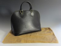 Lot 411 - A Louis Vuitton 'Alma' black epi leather handbag