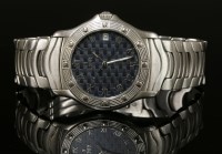 Lot 47 - A gentlemen's stainless steel Ebel dress wave quartz bracelet watch