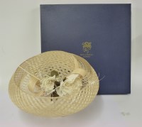 Lot 207 - A Philip Treacy of London cream woven design hat
