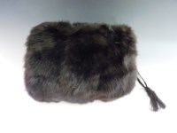 Lot 310 - A black sable fur muff