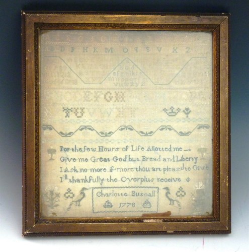 Lot 363 - An 18th century sampler