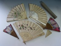 Lot 343 - A 19th century silk fan