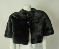 Lot 322 - A 1950s black mink fur cape