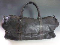 Lot 371 - A Dunhill vintage black leather holdall