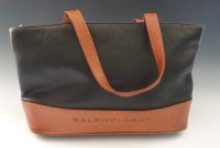Lot 467 - A Balenciaga vintage black calfskin leather handbag