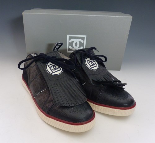 Lot 171 A Pair Of Chanel Dark Blue Golf Or Tennis
