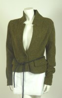 Lot 211 - A Burberry green wool cardigan