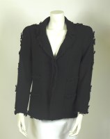 Lot 239 - A Chanel black wool jacket