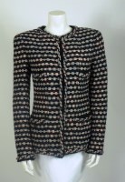 Lot 241 - A Chanel black wool and mohair jacket