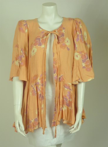 Lot 249 - An original Biba 1960s peach-coloured flared top