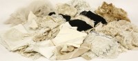 Lot 367 - A collection of early 19th century and later lace flounces and trimmings
