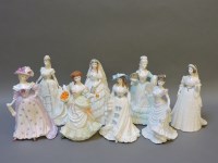 Lot 121 - Five Coalport porcelain 'Femmes Fatales' limited edition figures