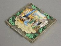 Lot 49 - An early 20th century Continental silver and enamel compact