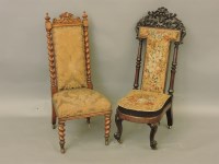 Lot 389 - An early Victorian rosewood chair