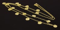 Lot 521 - An 18ct gold 'Pailette' necklace