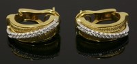 Lot 525 - A pair of 18ct gold diamond set 'Goa' earrings