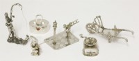 Lot 221 - Two late 19th/early 20th century silver miniatures
