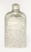 Lot 76 - A Victorian silver spirit flask