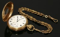 Lot 604 - A 9ct gold half hunter pocket watch by J W Benson